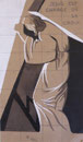 Jésus est chargé de sa croix, env. 1946 (gouache, 13.5 x 25 cm,  coll. part. MR)