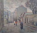 Brest, rue Vauban, 1952 (huile sur toile marouflée sur contreplaqué, 51 x 58 cm, coll. part. TP)