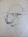Toulouse-Lautrec étude, env. 1948 (dessin, 29 x 20 cm, coll. part. MR)