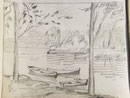 Barques, env. 1950 (crayon, 16.5 x 12.5 cm, coll. part. MR)