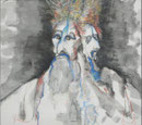 Moctezuma, env. 1978 (gouache, 138 x 133 cm, coll. part. JS)