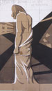 Jésus est dépouillé de ses vêtements, env. 1946 (gouache, 13.5 x 25.5 cm, coll.part. MR)