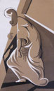 Jésus porte sa croix, env. 1946 (gouache, 13.5 x 25.5 cm,  coll. part. MR)