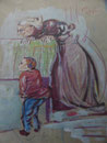 Les poissons rouges, env. 1948 (gouache, 40 x 30 cm, coll. part. MR)