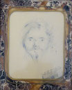 Portrait Tourgueniev ?, env. 1990 (dessin, 12 x 9 cm, coll. part. MR)