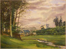 Source de la Penfeld, 1958 (aquarelle, 36 x 27 cm, coll. part. MCG) au dos "Bateau école de la marine allemande"