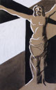 Jésus est cloué à la croix, env. 1946 (gouache, 14 x 25 cm, coll. part. MR)