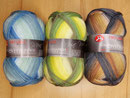 Pro Lana Golden Socks Schluchsee - 6-fach Sockenwolle für zwei identische Socken, der Farbrapport beginnt nach einem Stück ungefärbter Wolle in der Mitte des Knäuels neu, 75% Schurwolle und 25% Polyamid, 420m/100g, Schonwaschgang bis 40°