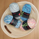 Pro Lana Bamboo Socks, 4-fach Sockenwolle für Wollallergiker (vegan), 63% Polyacryl (Microfaser), 30% Viskose (Bambus), 7% Polyester (Elité), Lauflänge 400m/100g, Schonwaschgang bis 40°
