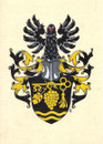 Familie D., Aquarellfarben auf marmoriertem Papier; Neustiftung