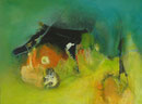Flos Hütte - Acryl auf Leinwand 60x80 cm verkäuflich