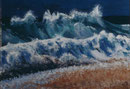Welle mit Sand - Öl auf Leinwand 40 x 60 cm - verkäuflich