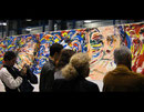 « Salomé » fresque,  acrylique sur toile, 10m x 2m15, Spazio MIL Milan, 2009  - photo: Frederik van Kleij