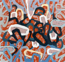 O.T. 1995, Acryl auf Nessel, 69 x 72 cm