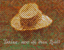 "Vater, wo ist dein Hut?" (Gelb - Orange - Grün), 2009, Acryl und Tusche auf Papier (Tapete), 33,8 x 43 cm