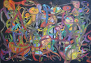 Network, 100 x 70 cm, Acryl   