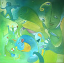 Rupture of th Deep, 100 x 100 cm, Acryl  