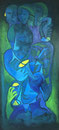 Wine Testing, 50 x 140 cm, Acryl   