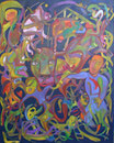 Mountain Farm, 80 x 100 cm, Acryl   