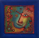 Untitled, 30 x 30 cm, Acryl auf Jute   
