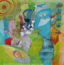 People Watching, 120 x 120 cm, Acryl   •    VERKAUFT