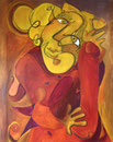 The Blonde, 80 x 100 cm, Acryl   