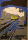 Görlitzer Bahnhof    Fünffarbsiebdruck