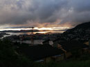 Abendblick auf Bergen, Norwegen