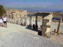 Blick von der Akropolis von Lindos, Rhodos, Griechenland