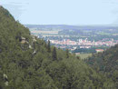 Blick von Oybin auf Zittau, Sachsen
