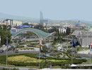 Blick auf das Zentrum von Tiflis, Georgien