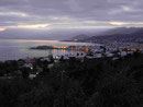 Sonnenaufgang hinter Hernossissos, Kreta, Griechenland