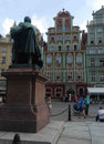 Denkmal eines polnischen Dichters an Breslauer Rathausmarkt