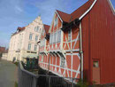 Altes Fachwerkhaus über der Grube in Wismar