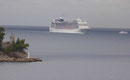 MSC Kreuzfahrer auf dem Weg zum neuen Hafen von Dubrovnik, Kroatien