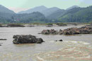Flußlandschaft am Mekong in Laos