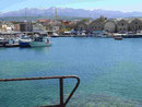 Blick auf die Weissen Berge vom Hafen von Chania, Kreta