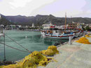 Im Hafen von Elounes, Kreta, Griechenland
