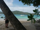 Katamaran bei Curieuse, Seychellen