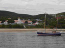 Blick auf Tadoussac am St. Lorenzstrom, Quebec, Kanada