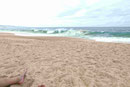 Am Strand von Nazaré, Portugal