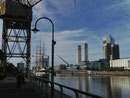 Calatrava-Brücke in der Hafen-City von Buenos Aires, Argentinien