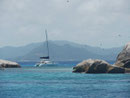 Katamaran bei Coco Island, Seychellen