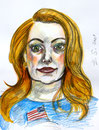 Amerikan Woman,  8 1/2x 11 1/2  (22x29cm)