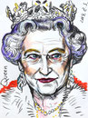Queen,  8 1/2x 11 1/2  (22x29cm) 