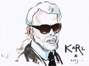 Karl Lagerfeld, 8 1/2x 11 1/2  (22x29cm) 