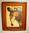 シマウマ　woodburning