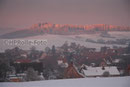 Winter in Aasen bei Sonnenaufgang