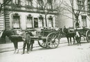 Körner Bauern transportieren Straßenschutt über den Körner-Hellweg -  Fotografie 1930