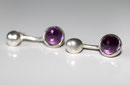 Amethyst-Wechselohrstecker
